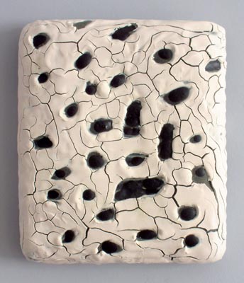 White Crust on Black - Glazed Ceramics - 2006 