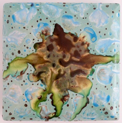 Fluid 1 - Glazed Ceramics - 2008 - 30 x 30 x 10 cm