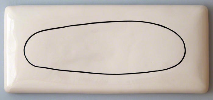 Enclosure - Glazed Ceramics - 2009 - 75 x 33 x 6 cm.  This piece is short listed for the Jerwood Drawing Prize 2010.