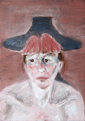 Hat – Pink Grey (Self-portrait)