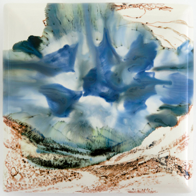 Deluge - Glazed Ceramics - 2025 - 30 x 30 x 10 cm